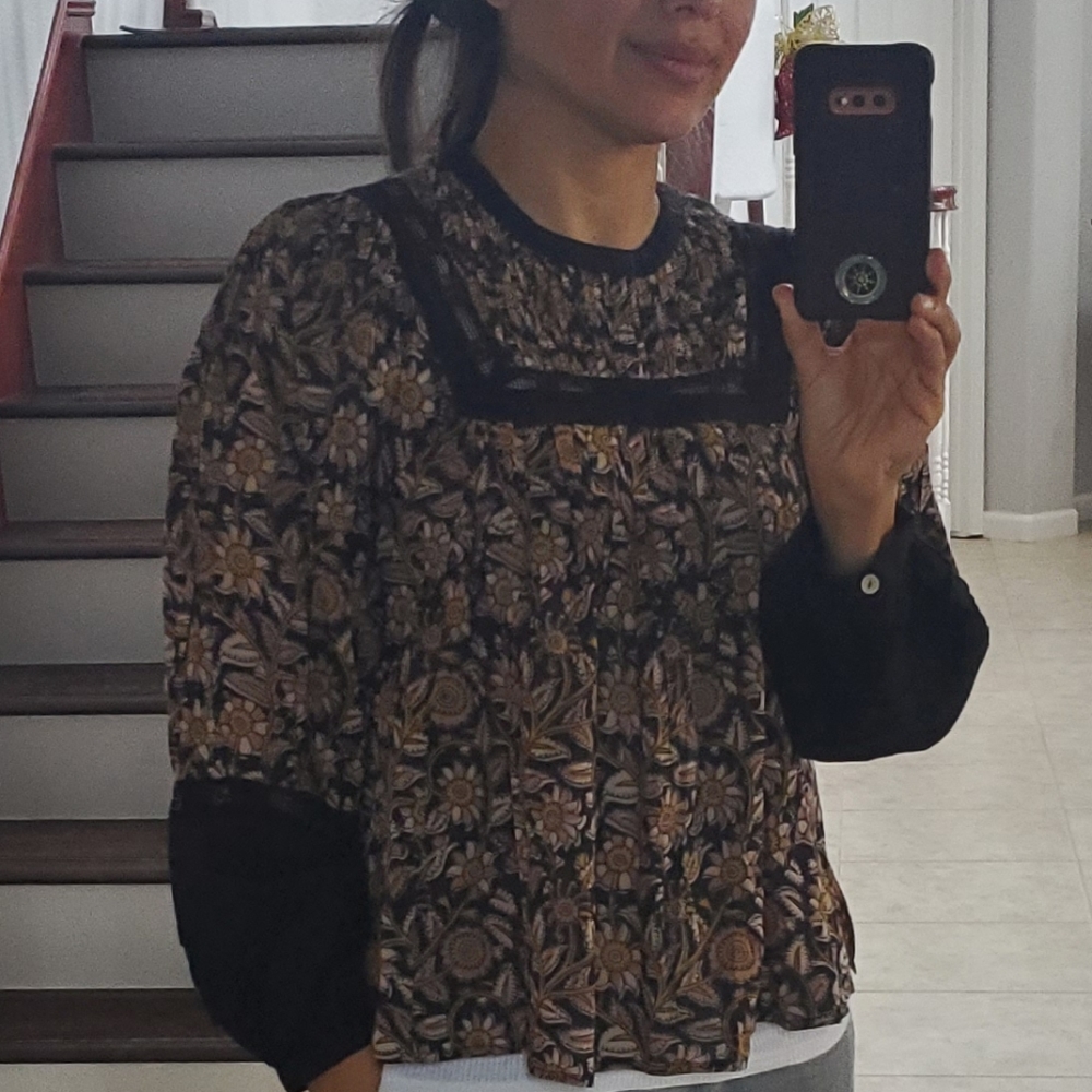 Final🔥 NWT Anthropologie Cleobella Artisan Floral Blouse Xs - Picture 10 of 11